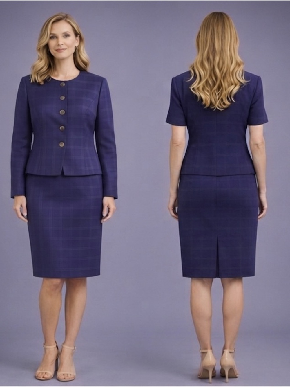 Classic Navy Blazer and Pencil Skirt set for Women
